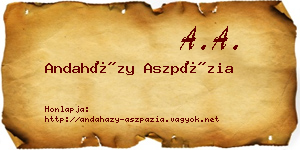 Andaházy Aszpázia névjegykártya